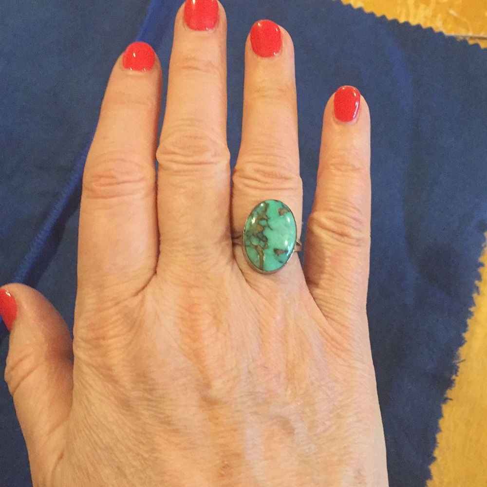 Beautiful sterling and turquoise ring.